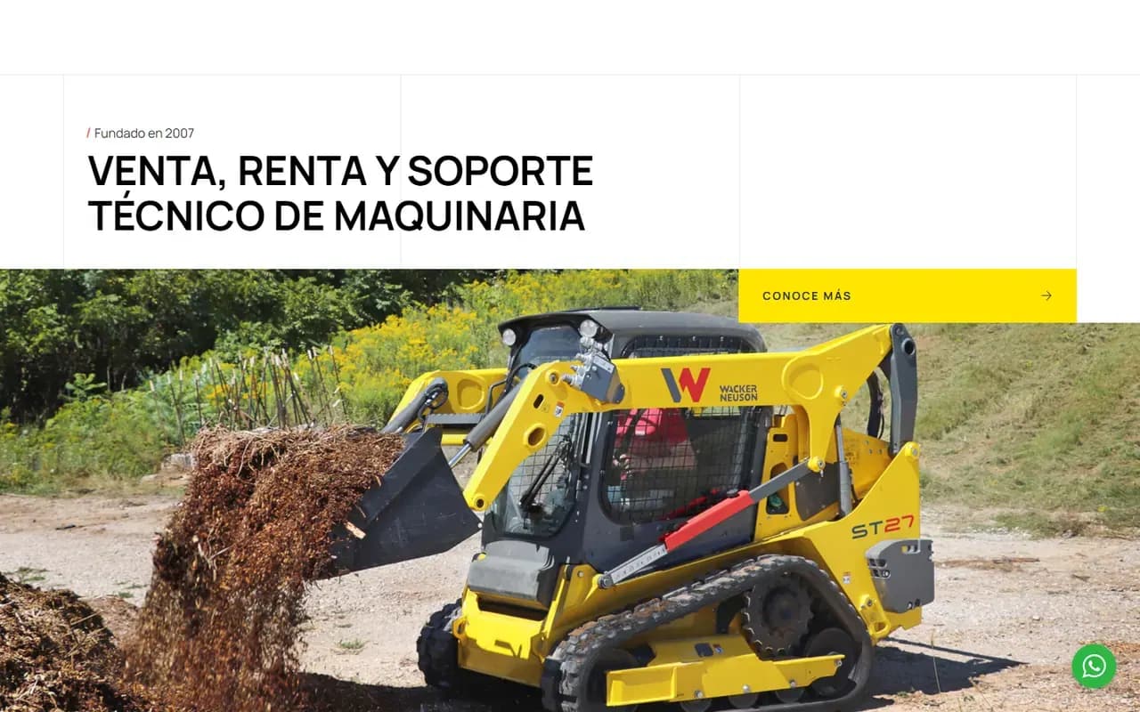 Captura del sitio web de MAQ Industries