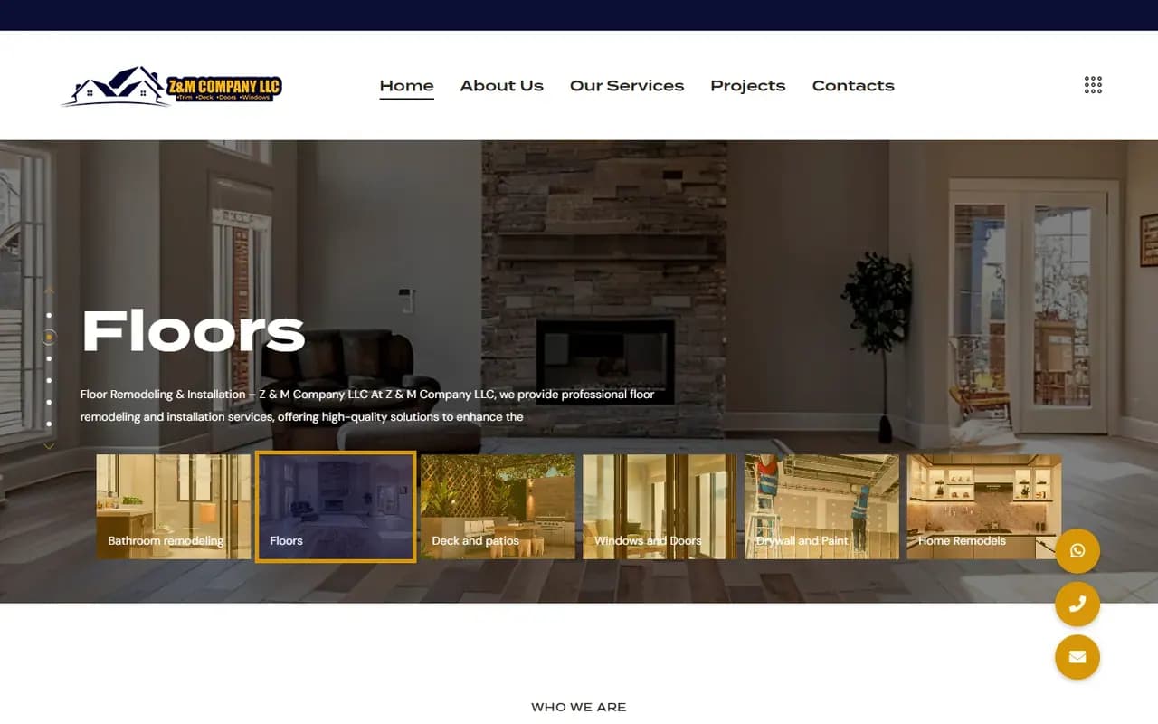 Captura del sitio web de Z&M COMPANY LLC